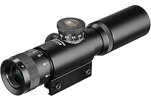 ACEXIER 4x Compact Hunting Air Rifle Scope Tactical Optical Sight Glass Etched Reticle Riflescopes With Flip open Lens Caps