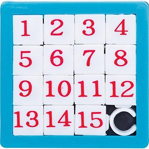 GiftLocalUK Party Bag Fillers - Slide Number Puzzle - Party Bag Gifts Toys (Pack Of 12)