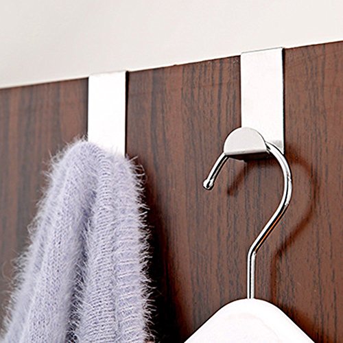 Bluelans® Türhaken Kleiderhaken Badezimmerhaken Türgarderobenhaken – 4er Set, Edelstahl rostfrei,5,5 x 4 cm x 1,8 cm - 4