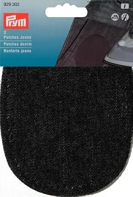 Prym 14 x 10 cm 2 pièces Denim Patches pour Repasser/Sewing-on, Noir
