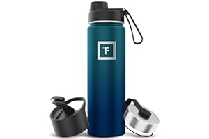 IRON °FLASK Insulated Water Bottle - 650/950/1200/1800 ml - Leakproof Double-Walled Stainless Steel Metal Drink Flask BPA-Free - Sports Travel Gym Camping Hiking Kids