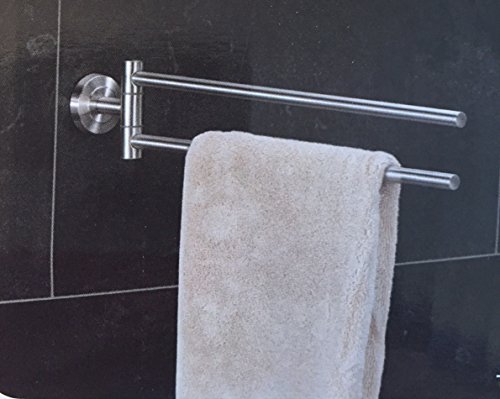 2 arm Handtuchstange aus hochwertigem Edelstahl ca. 49,5 cm bis 3 kg belastbar