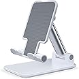 Foldable Mobile Phone Holder Stand Retractable Adjustable Phone Holder Cradle for iPhone 13 12 11 Pro Max X iPad and All Smartphones Adjustable Metal Desk Desktop Tablet Universal Cell Phone Holder