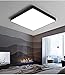 Produktbild Moderne LED Deckenleuchte Energieeffiziente Deckenleuchten Quadratische Lampe für Wohnzimmer 16W Schwarz Dimmbar