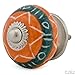 Produktbild Keramik Vintage Möbelknopf Nr 0262 Jay Knopf 8 Orange 7005-E R4-205 K6 Shabby Chic Retro Porzellan Griff Knauf