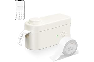 Makeid L1-C Mini Etichettatrice Set, Stampante di Etichette Bluetooth per iOS & Android, Etichettatrice Ricaricabile Portatile con 1 Rotoli di Etichette Adesive