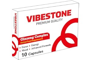 VIBESTONE RED Stronger for Longer New Formula- Ultra Strong Performance Enhancing Pills, Stamina Endurance Booster RED Supplement Pills for Men - 10 Ginseng 700MG Capsules