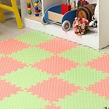 9 Stück Puzzlematten, Kinderspielteppich Wasserdicht Spielmatte Rutschfest Spielteppich Puzzle Kinderteppich Gymnastikmatte Trainingsmatte Bodenschutz Matten aus EVA-Schaum für Kinder und Babys Schlafzimmer Yoga Turnhalle Kinderzimmer Deko Für Innen und Draußen geeignet, 30 x 30 x 1,0 cm