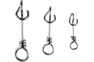 ‎LMAB LMAB Fastach Snaps Angeln extra stark, Easy Snap Karabiner Einhänger Wirbel Clip Set für das Zander-Angeln, Hecht-Angeln, zum Spinnfischen für Barsch, Forelle, Zander & Hecht