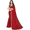 SIRIL Women's Chiffon Printed Saree with Blouse Piece