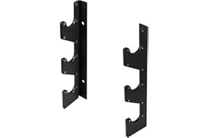 Yes4All Support mural horizontal pour haltères avec couche protectrice en plastique UHMW - Support suspendu pour haltères, barres de musculation et barres de traction - Support pour haltères