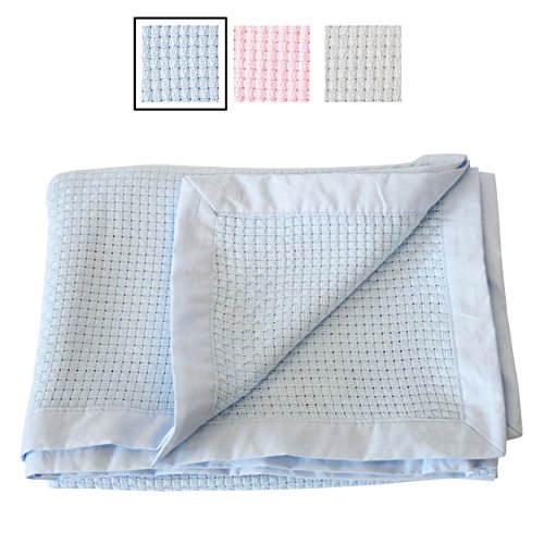 Exquisite 'Little Softy' Bamboo Baby Blanket - Gift Boxed and Hand Wrapped (Small, Blue)