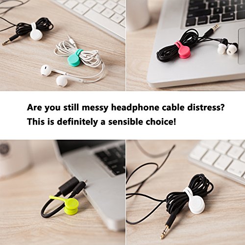 Magn  tico auriculares Winder  joseche 8  pcs magn  tico cable Winder Wrap para auriculares FECHA USB Cable  lindo Candy Color Generic suave de silicona organizador de cable de auriculares Cable para iPhone iPad Samsung  tambi  n se puede utilizar como marcadores llavero  color Magnetic  8PCS 