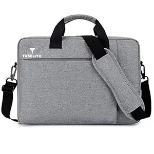Tabelito Office Laptop Bag Briefcase Professional 15.6 Inch Messenger Sling College Side Shoulder Office Bag Water Resistant for Women and Men (Grey)