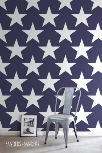Sanders & Sanders Vliestapete Stern Blau 935256