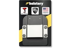 HOLSTERY DriverMaster | Clip-On Tool Belt Drill Holder - Simple Hook Holster for Cordless Drill, Impact, Nailer, Tape Measure, or Any Tools with Hanger Clips