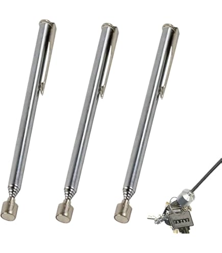 Kit De Ramassage Magnétique Flexible - 2 Tiges Télescopiques 60 Cm + Plateau Aimanté, Pour Pièces Métalliques