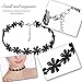 8 Pieces Choker Necklace,VALUE MAKERS Black Classic Velvet Stretch Gothic Tattoo Lace for Women Girls