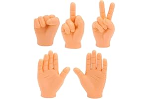 CreepyParty Tiny Hands Piccole Mani Manine Marionette da dito Mini Mani delle dita Dito medio Confezione da 5 Giocattolo del Gioco di Scherzo Sasso Carta Forbici