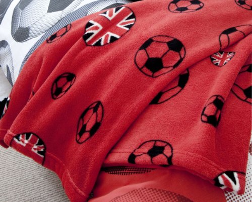Catherine Lansfield Kids Football Throw - Red