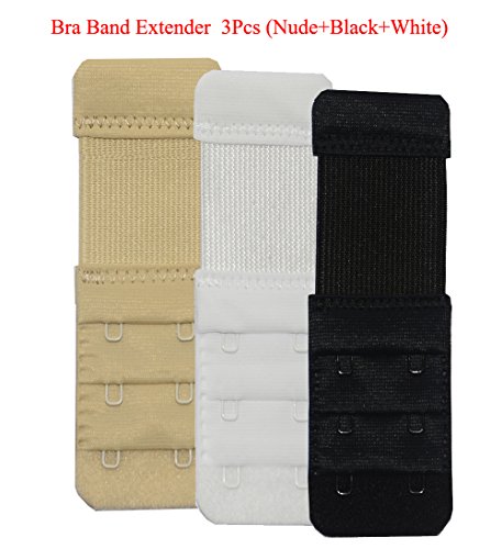 KOOYOL Women's Elastic Back Bra Band Extender 3Hook / 2Hook