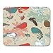Produktbild Gaming Mauspads, Gaming Mouse Pad Blue Bird Winter Pattern Bullfinches and Rowan Red Christmas Year 11.8"x 9.8" Decor Office Nonslip Rubber Backing Mousepad Mouse Mat