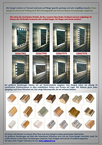 B-WARE LED Badspiegel Spiegel 50 x 70 cm Spiegel mit Beleuchtung Bad Spiegel 667982-1-W57 – warm – weiß - 7