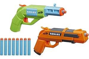 Zestaw Nerf Roblox Jailbreak: Armory, zawiera 2 wyrzutnie ze zbrojeniem typu hammer action, 10 strzałek Nerf Elite, kod odblokowujący przedmiot wirtualny w grze