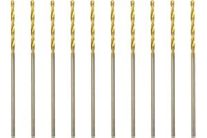 HILPATY Punta da trapano in titanio HSS Metallo Professional Punte Elicoidali per Forare Acciaio Inox e Metallo, Norma DIN 338