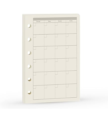 Ricambi Fogli Per Agenda Organizer - 50 Fogli A Righe 9.5x17cm, 6 Fori, Carta Qualità - Foto 10