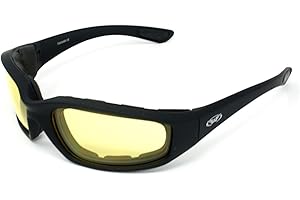 Global Vision Kickback Shatterproof UV400 Motorcycle Glasses/Biker Sunglasses and Storage Pouch