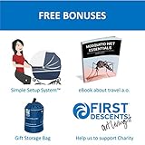 PREMIUM KINDERWAGEN MÜCKENNETZ von EVEN Naturals, Moskitonetz passt auf die meisten Kinderwägen, Babytragen, Autositze & Wiegen, Geschenktasche & eBook, Weicher Beständiger Fliegenschutz, 100% Zufriedenheitsgarantie - 4