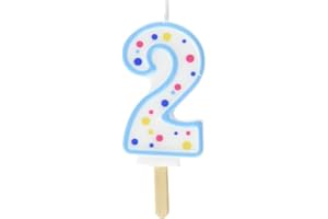 PME CA062 Kerze, Blau, Nummer 2, Kunststoff, Groß 6.3cm