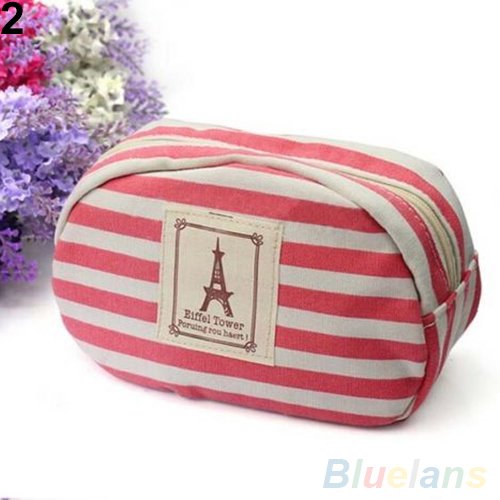 Fashion Lady Make Up Bag Cosmetic Bag Toiletry Bag Handbag Holder Bag Pen Case (Red)