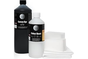 Kit de teinture avec amplificateur de couleur pour toile de capote de voiture décapotable Pour redonner de la couleur aux capotex. Toutes les couleurs disponibles., noir, 500 ml