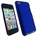 Price comparison product image iGadgitz Blue Rubber Coated Hard Case Cover for Apple iPod Touch 4th Generation 4G 8gb, 32gb, 64gb + Screen Protector