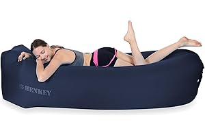 SHENKEY Aufblasbares Sofa,Luftsofa-Hängematte mit Wasserdichtem und Auslaufsicherem Design - Perfekte Tragbare Aufblasbare Couch für Garten, Seeufer, Strand, Camping und Musikfestivals (Tibetaner)