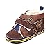 Itaar Fashion Antiskid Baby Toddler Infant Newborn Suede Fleece Magic Tape Trainers Flats Sneakers Shoes for Baby (12(6-12M), Coffee)