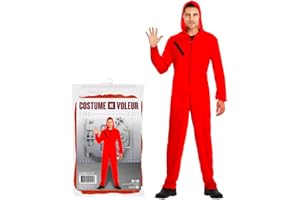 ORIGINAL CUP Kostüm Haus des Geldes | Erwachsener von 170 bis 180 cm | Kostüm Cosplay Haus des Geldes | Unisexe | Rote Kombi mit Kapuze | Themenparty Dieb/Einbrecher | OriginalCup®
