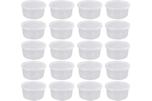 Balacoo 20Pcs Plastic Transparent Feeding Box Insect Reptile Transport Breeding Cage Hatching Container Mini Pet Houses for Amphibians Cricket Spider Snail White