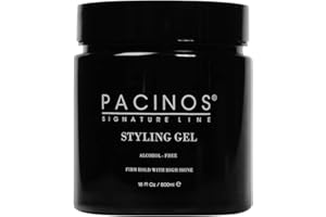 Pacinos Hair Styling Gel 500ml - gel para el cabello hombre - fijación fuerte - no se pega ni deja residuos - sin alcohol - fragancia fresca - gel para el cabello - look cabello mojado