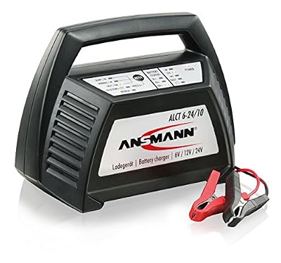 Ansmann Chargeur automatique pour batteries au plomb ANSMANN ALCT 6-24/10 / polyvalent pour batteries de 6V, 12V & 24V / vendu avec pinces crocodile