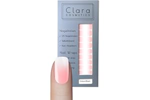 Clara Cosmetics pellicola per unghie "Ombre Blush" - smalto adesivo per unghie, 25 strisce di unghie adesive, foglie per le unghie, Nail Wraps, Nail Art, Nail Sticker, lunga durata