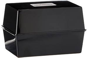 Deflecto® 5" x 3" Card Index Box Black