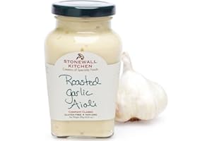 ‎STONEWALL KITCHEN Stonewall Kitchen Roasted Garlic Aioli, cremige Knoblauch-Sauce mit geröstetem Knoblauch, vielseitiger Dip und Brotaufstrich für Burger, Sandwiches, Gemüse und Meeresfrüchte