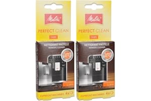 DUJULE Pastillas de limpieza para Melitta Perfect Clean pastillas de limpieza para cafeteras y descalcificadores, 2 x 4 unidades