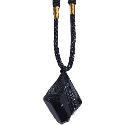 Collana In Tormalina Nera Con Ciondolo Pietra Grezza - Pietra Curativa E Protettiva | Regalo Unico