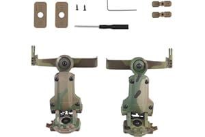AOTUMUT Adattatore tattico per casco ARC Rail, supporto per cuffie a rotazione multiangolare per COMTAC 3 Headsets OPS Core ARC e Team Wendy M- Rail