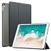 Produktbild MoKo Hülle für Neu iPad Pro 12.9 2017 - PU Leder Tasche Schutzhülle Schale Smart Case mit Translucent Rücken Deckel, mit Auto Schlaf / Wach Funktion und Stanfunktion für Apple New iPad Pro 12.9 Zoll 2017 Tablet, Space Grau