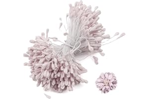 YZROHYI 350 Piezas Pistilos para Flores Manualidades,Estambres Flores Artificiales,Pistilo Doble Cabeza,Pistilo Bricolaje,Estambre Hacer Flore,Pistilos Arte de Tallos para Navidad Boda Decoraci